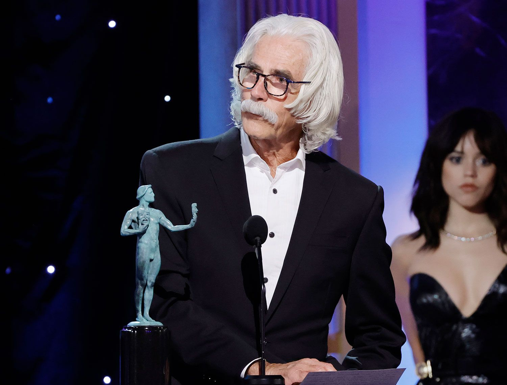 Sam Elliott accepting an award at the 29th Screen Actors Guild (SAG) Awards on February 26, 2023