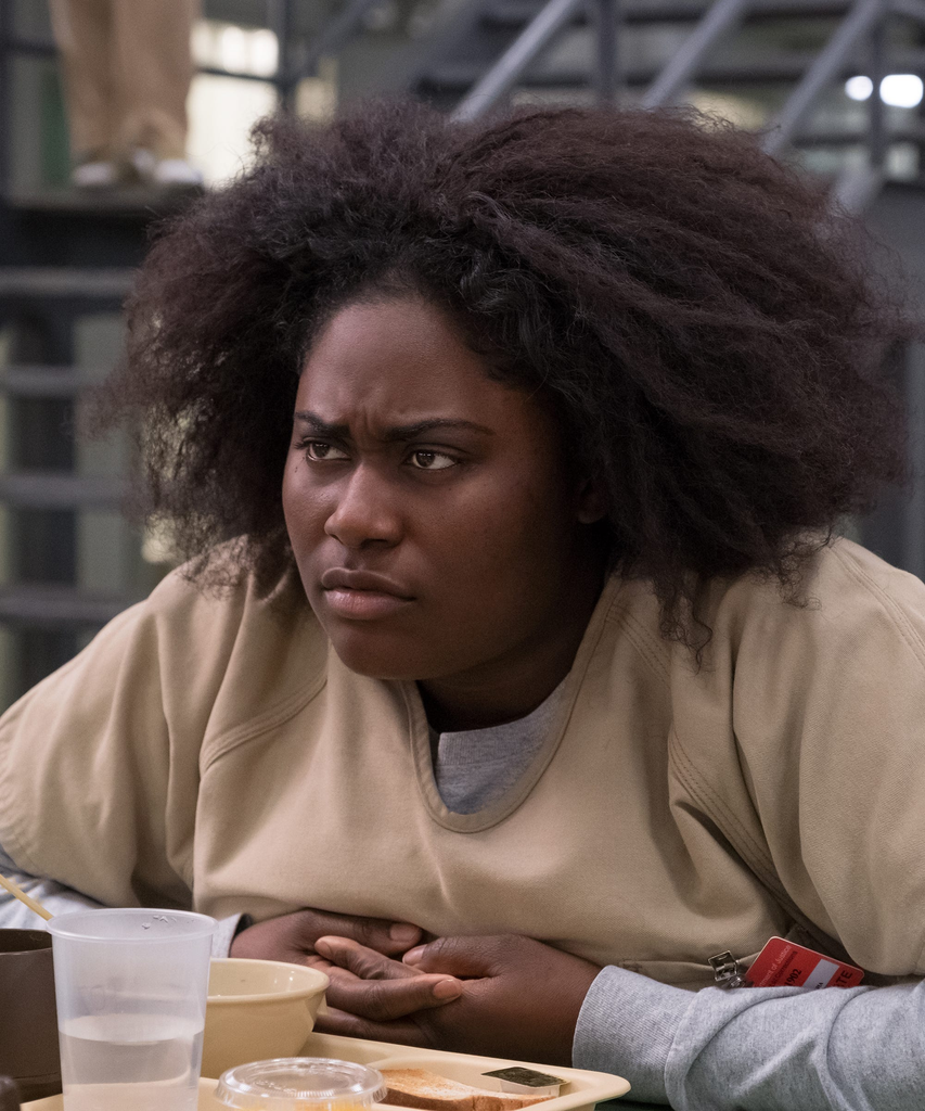 Danielle Brooks as the character Tasha "Taystee" Jefferson in the television series Orange Is the New Black