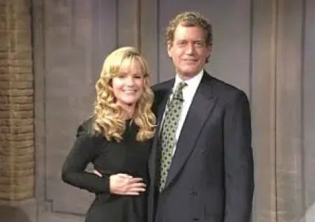 Bonnie Hunt and David Letterman