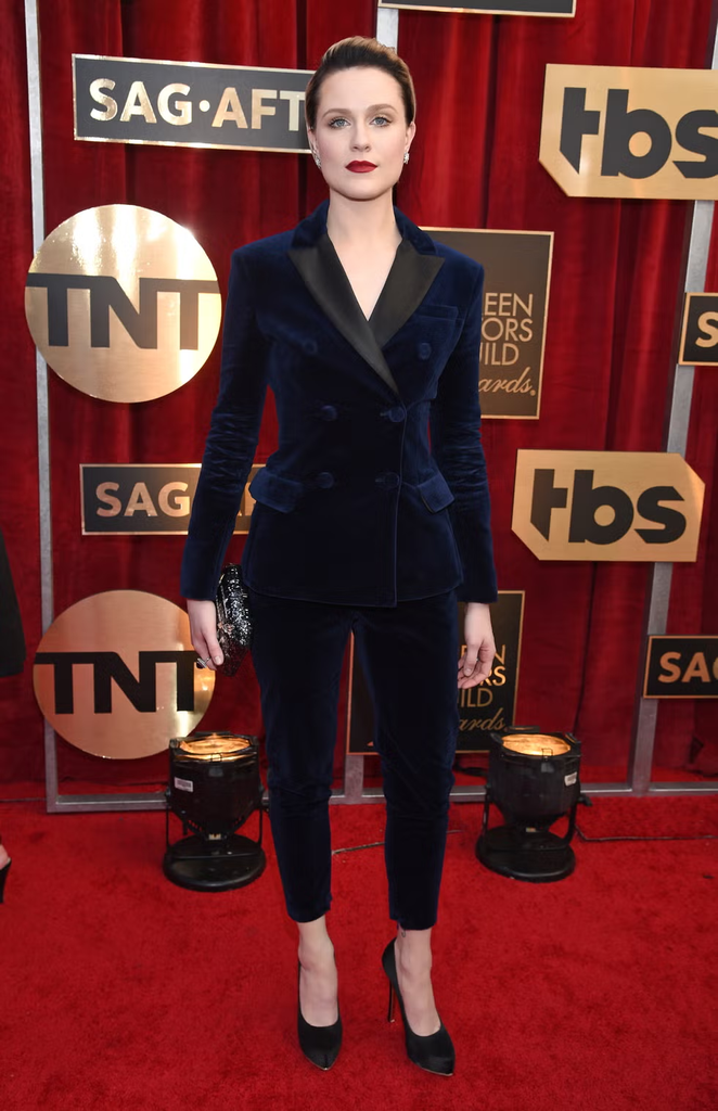 Evan Rachel Wood appears on the red carpet at the 23rd Screen Actors Guild (SAG) Awards in January 2017