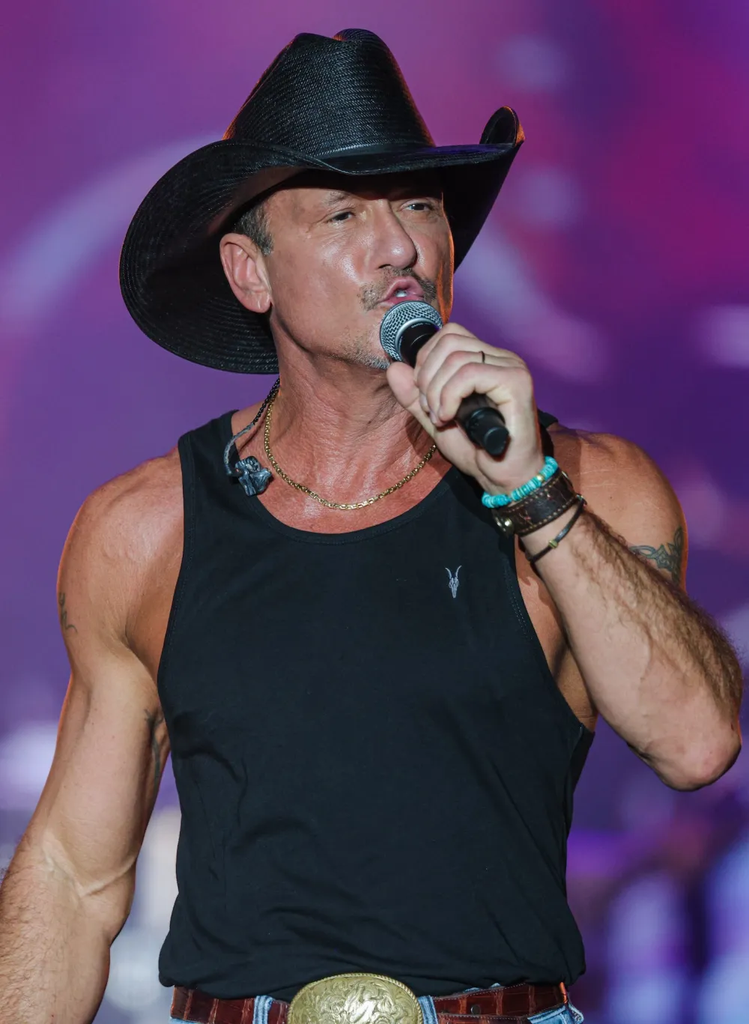 American country music singer Tim McGraw performing live on stage