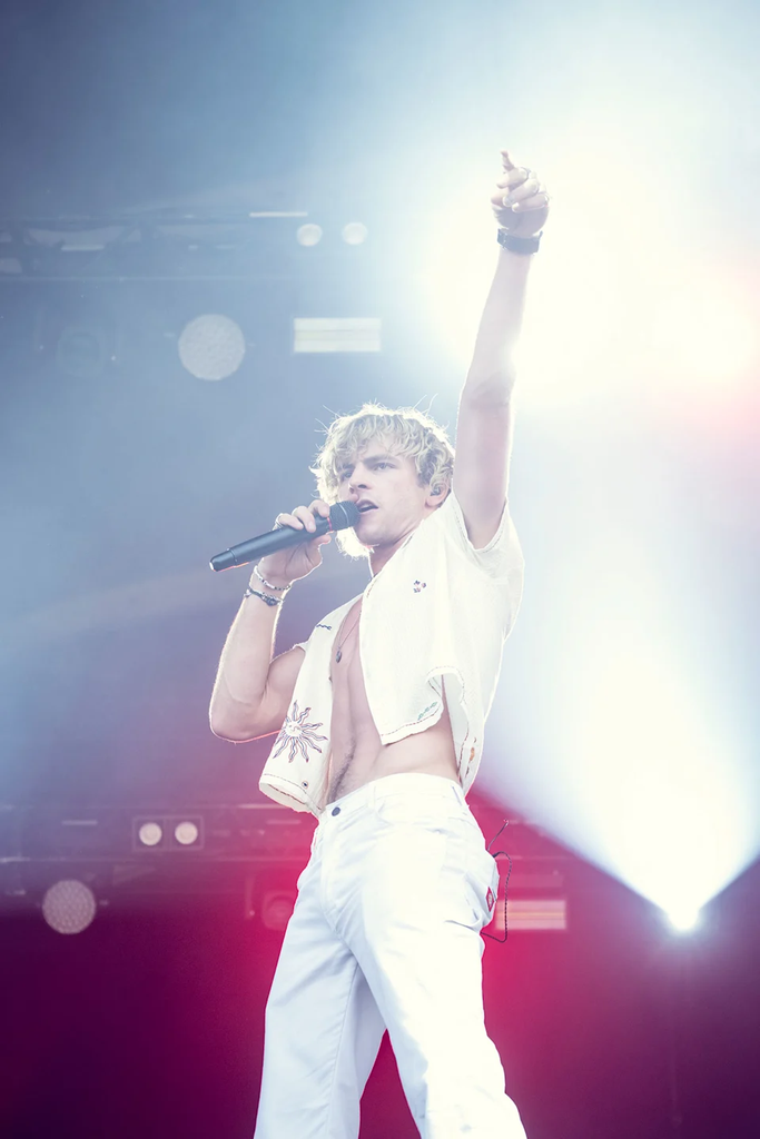 Ross Lynch performing live on stage